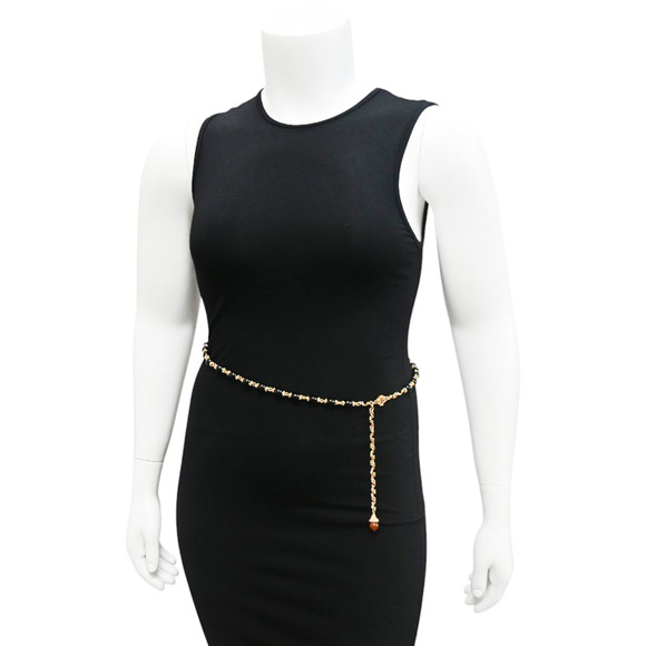 St. John Couture Gold-Tone Chain Cross Station Belt One Size Fits Most main image 8